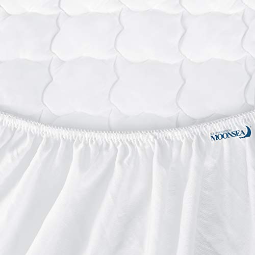 Moonsea Queen Mattress Pad - Extra Thick Quilted Topper (23" Deep Pocket)