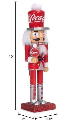 10-Inch Wooden Holiday Nutcracker Figurine - Festive Tabletop Decor