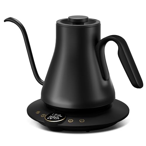 Electric Gooseneck Kettle, 0.9L Stainless Steel Pour Over Coffee Maker