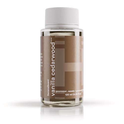 Vanilla Cedarwood Fragrance Oil Refill for Waterless Diffuser, 120ml