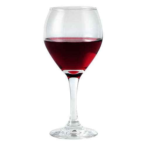 Restaurantware Vetri 10.75oz All Purpose Wine Glasses Set of 6 - Red & White, Dishwasher Safe, Long Stem, Lead-Free