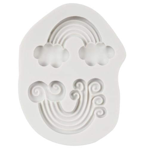 QDMOLDS Rainbow Silicone Fondant Mold - Rainbow Cake Molds, 1pc, Style A