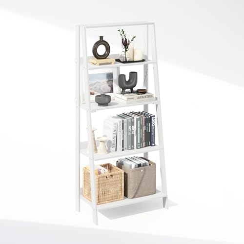 5-Tier Ladder Bookshelf, Modern Standing Display Storage Shelf for Home