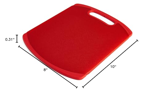 Farberware Nonslip Cutting Board 8-Inch-by-10-Inch, Red