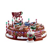 Lemax Spinning Cocoa Cups Ride – Lighted Christmas Village Accessory