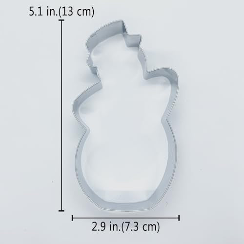 LILIAO Christmas Cookie Cutter Set of 2 Snowman & Santa Face Baking Tools