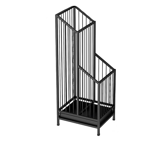 Modern Metal Umbrella Stand with Drip Tray for Entryway and Office