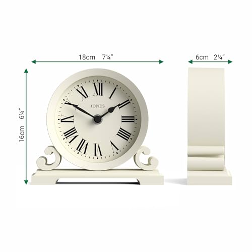 Traditional Small Mantel Clock, Double Scroll Desk and Shelf Clock