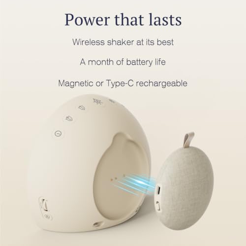Loud Alarm Clock with Wireless Bed Shaker & Night Light for Heavy Sleepers