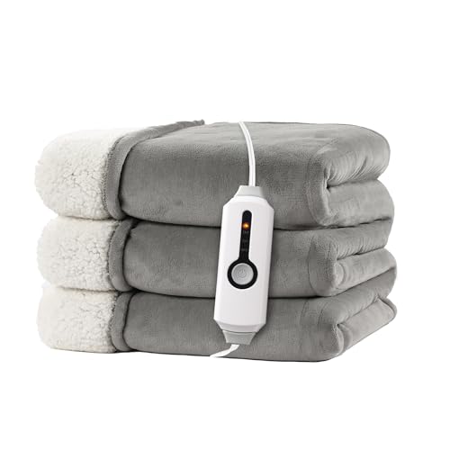 Electric Heated Blanket Full Size 72"x84" - Light Gray, ETL Certified