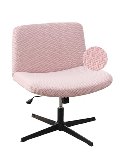 Waterproof Armless Chair Covers - Criss Cross Elastic Design (Pink)