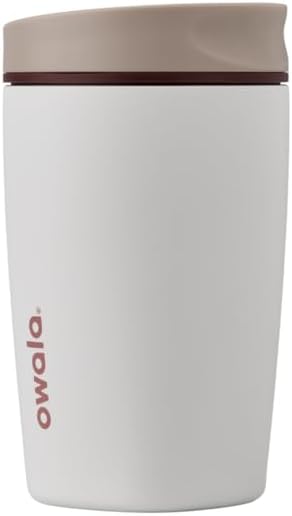 Owala SmoothSip Coffee Tumbler - Insulated Stainless Steel, BPA Free, 12 oz, Vanilla Bean