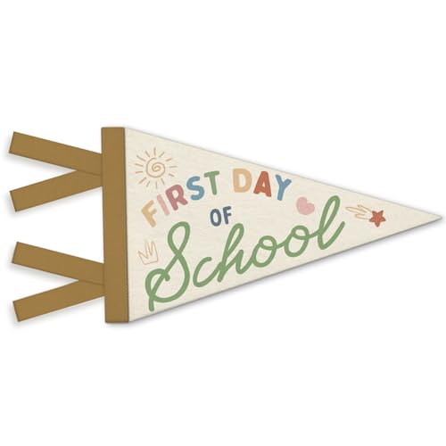 First Day of School Felt Pennant Flag - Boho Back to School Photo Prop