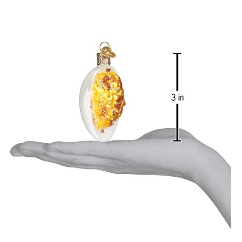 Hand-Blown Glass Deviled Egg Christmas Tree Ornament, 2.75-Inch