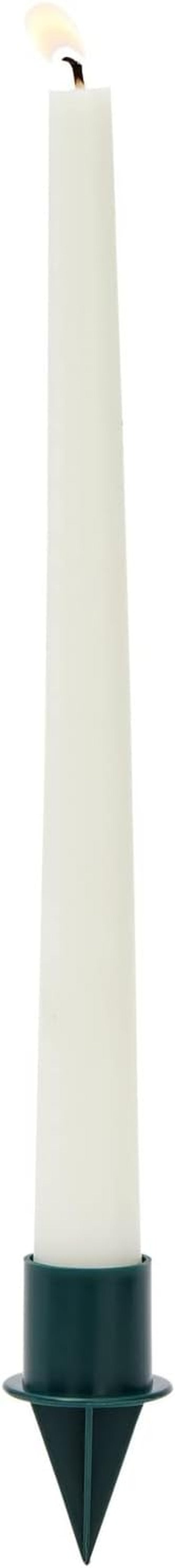 Juvale 40-Pack Green Plastic Candle Holders - Durable Floral Picks for Table Centerpieces | 1-Inch Diameter