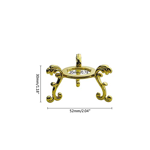 10-Piece Gold Crystal Ball Display Stand for 40mm-80mm Spheres and Stones