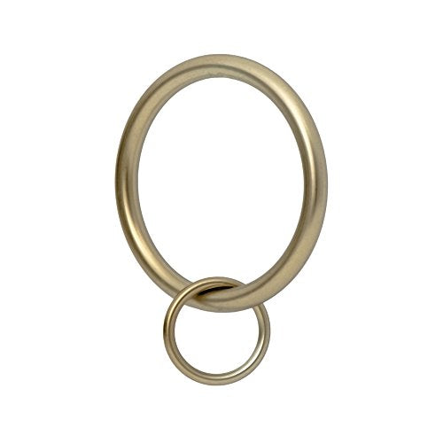 Metal Drapery Eyelet Curtain Rings for Hook Pins - Set of 14, Warm Gold