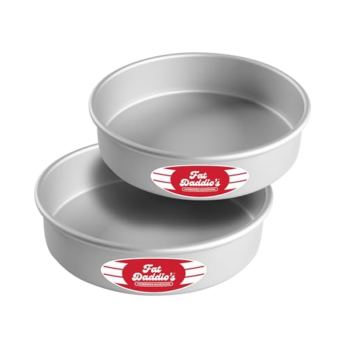 Anodized Aluminum Round Cake Pans Set - 8 x 2 Inch, 2-Piece Bakeware