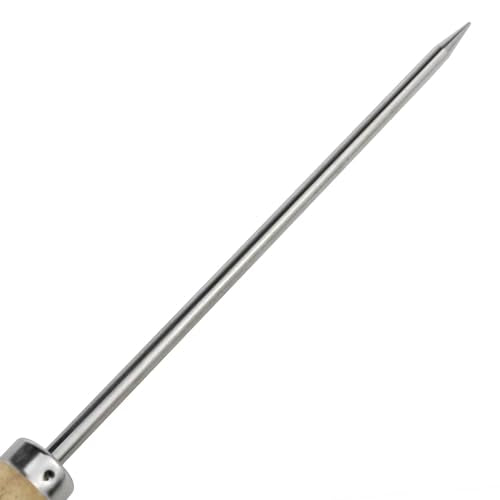 Stainless Steel Ice Pick Tool with Wooden Handle for Ice Breaking