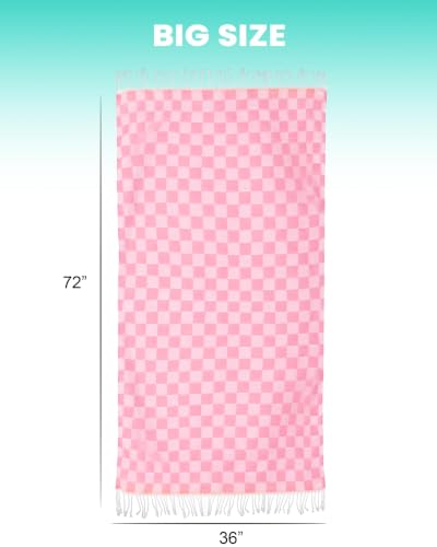 Oversized Turkish Beach Towel, Quick Dry Sand-Free Extra Large Bath Towel