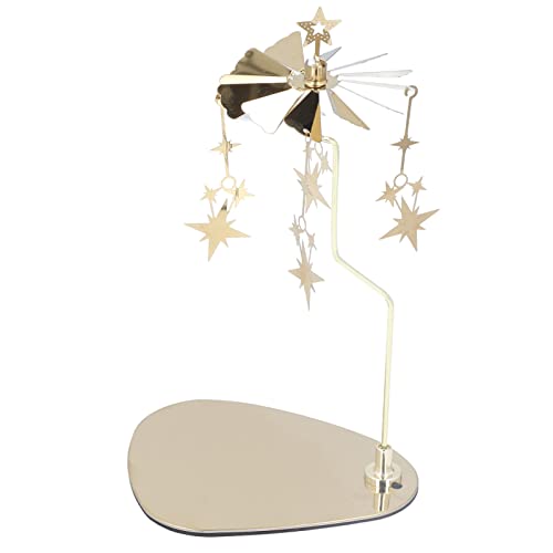 Rotating Star Candle Carousel - Stainless Steel Rotary Candle Holder
