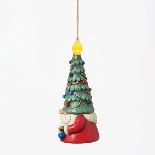 Jim Shore Heartwood Creek Gnome Christmas Ornament with LED Star Light, 5.12 Inch