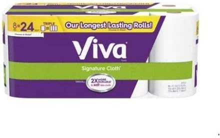 Viva Signature Cloth Paper Towels - 4 Triple Rolls (Equivalent to 24 Regular Rolls) - Choose A Sheet