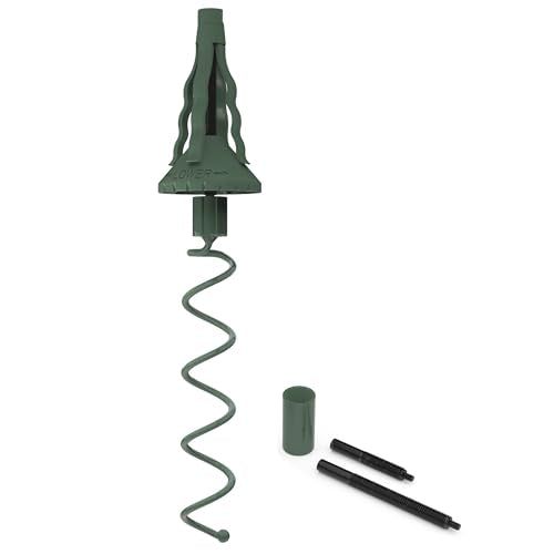 Universal Twist-On Christmas Tree Topper Holder and Stabilizer, Green Metal