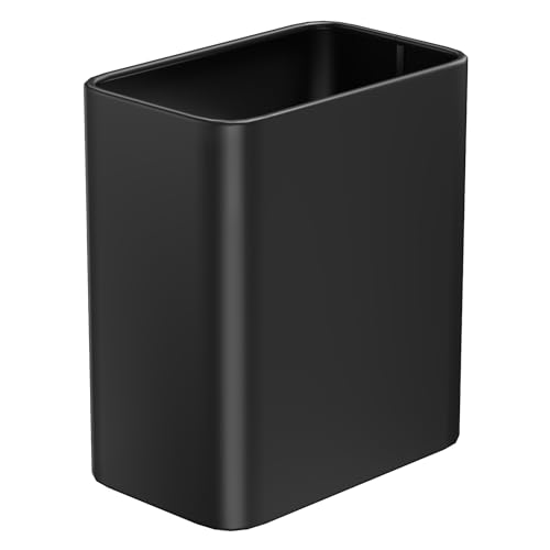 Small Bathroom Trash Can 2.1 Gallon Under Sink Wastebasket Black