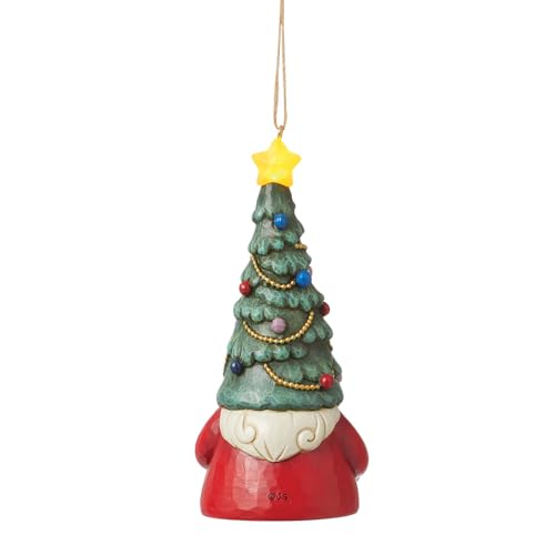 Jim Shore Heartwood Creek Gnome Christmas Ornament with LED Star Light, 5.12 Inch