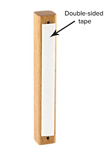 Classic Natural Wood Mezuzah Case - 4.9 Inch Decorative Cover for 4 Inch Scroll