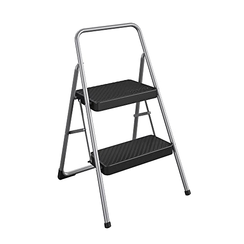 2-Step Household Folding Step Stool, Lightweight Non-Slip Utility Stool