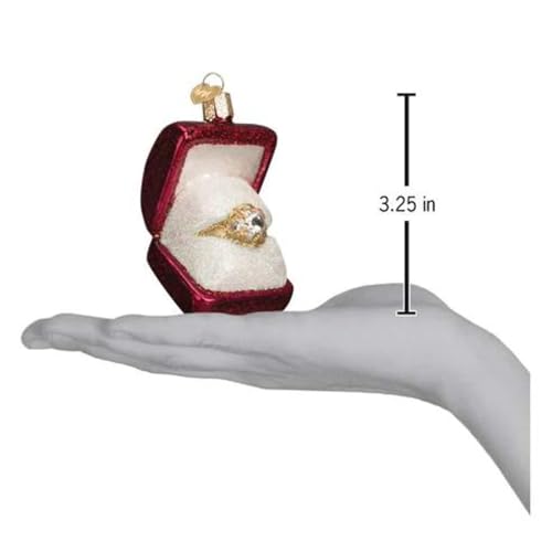 Old World Christmas Ring in Box Glass Blown Ornament Holiday Decoration, Wedding Collection