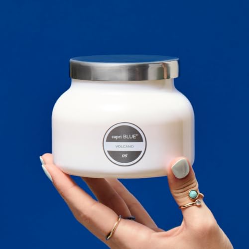 Volcano Scented Soy Wax Candle in Glass Jar - Tropical Fruit & Citrus (19 oz)