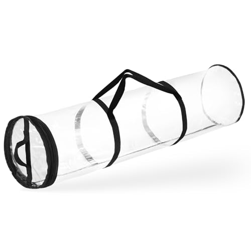 Clear Wrapping Paper Storage Container Holds 14 Rolls up to 40 Inches