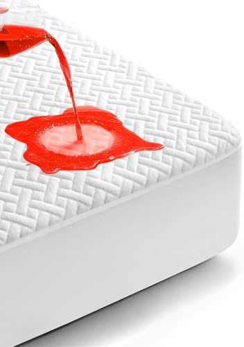 Queen Waterproof Mattress Protector – Ultra Soft Bamboo Pad, Deep Pocket