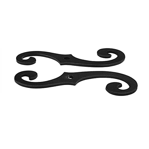 6.5-Inch Cast Iron S-Style Shutter Dogs - Rust-Resistant Tiebacks (Pair)