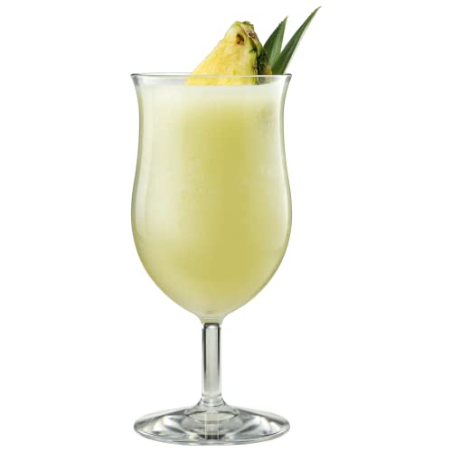 Drinique 13.5oz Unbreakable Plastic Hurricane Cocktail Glass - Clear, Set of 4