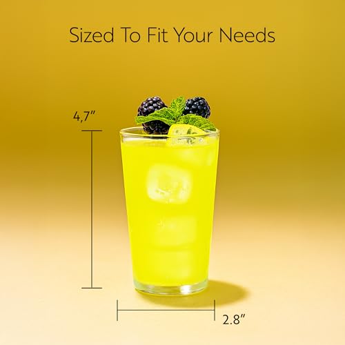 10 oz Glass Tumblers - Set of 6 Durable Clear Beverage Glasses for Cocktails
