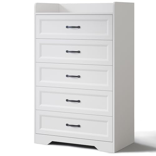 2-Piece Modern Farmhouse Bedroom Dresser Set with 5 and 6 Drawers