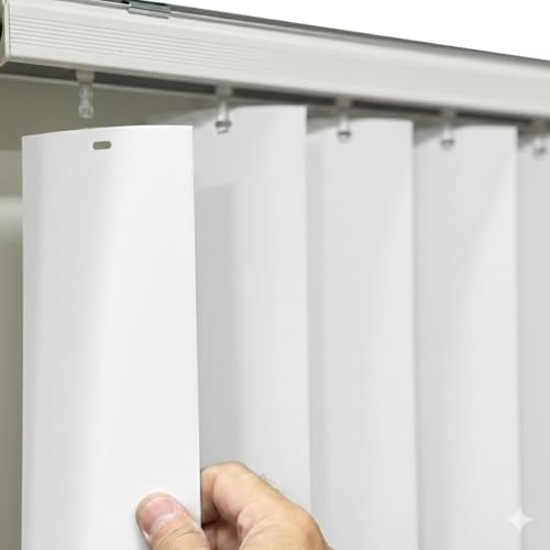 Heavy Duty PVC Vertical Blind Slats - Smooth Curved, 82.5 Inches (2 Slats)