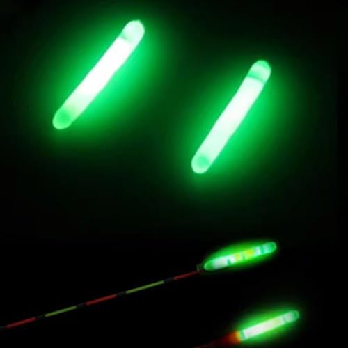100 Pcs Fishing Float Light Sticks, 3mm Fluorescent Glow Sticks for Night