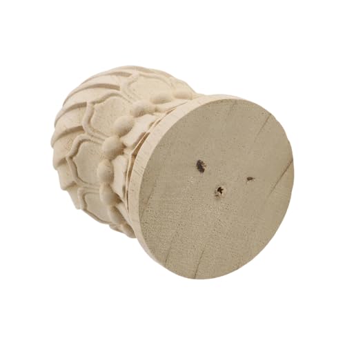 Unfinished Rubber Wood Finials 2-Pack - 4.72" Decorative Spindles for DIY