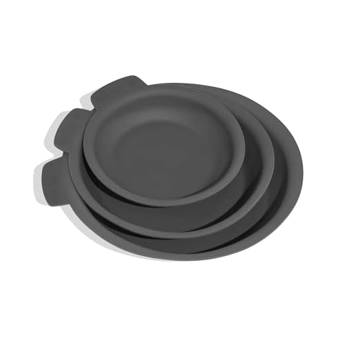 3-Piece Silicone Frying Pan Protectors for Scratch-Free Stacking, 8", 10", 12"