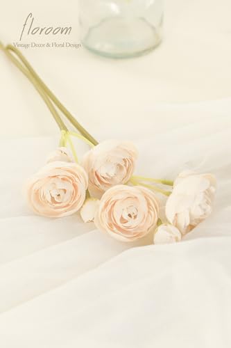 18 Pcs Mini Ranunculus Artificial Flowers for DIY Bouquets & Centerpieces