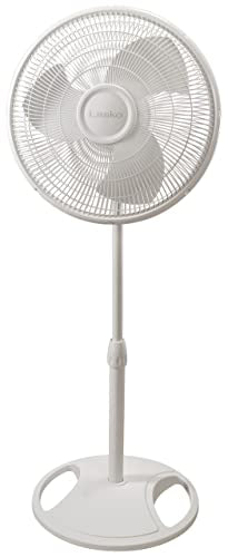 Lasko 47" Oscillating Pedestal Fan - 3 Quiet Speeds White Standing Fan