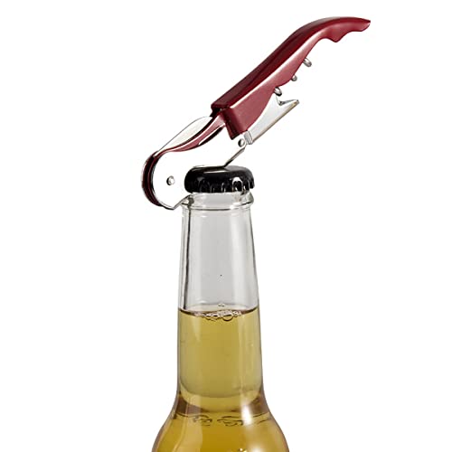 Newgam Pink Waiter Corkscrew Wine Opener with Foil Cutter - Professional Bar Tool