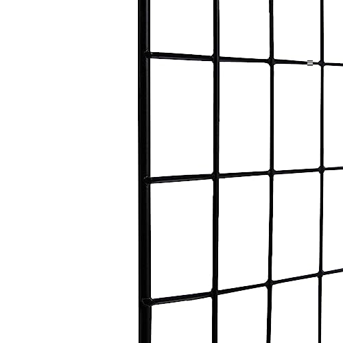 6-Cube Wire Grid Storage Organizer Metal Shelving Unit Black
