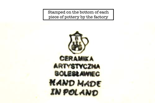 Polish Pottery Loop Handle Bowl - Aztec Sky