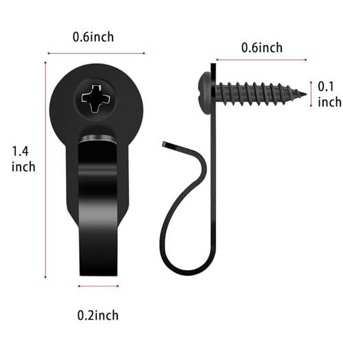 48 Pack Heavy Duty String Light Hooks, Rustproof Stainless Steel Screw Clips